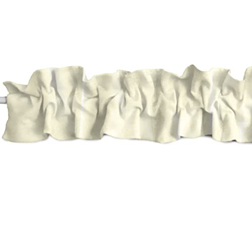 Zen Creative Designs Shiny Satin Sleeve Topper Window Valance Top Bottom Ruffle Home Décor Bedroom Nursery Kitchen Window (58