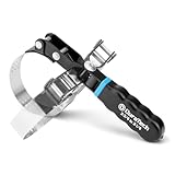 DURATECH Small Swivel Oil Filter Wrench，5 Gear Adjustment Oil Filter Removal Tool Fits Filters 2-3/4