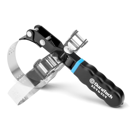 DURATECH Small Swivel Oil Filter Wrench，5 Gear Adjustment Oil Filter Removal Tool Fits Filters 2-3/4