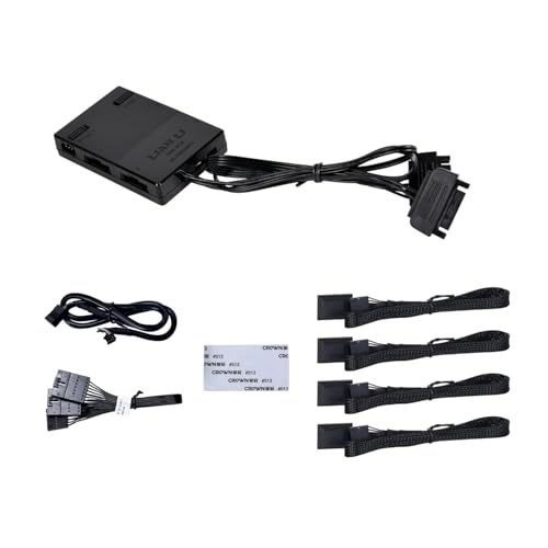 Lian Li UNI Fan SL-Infinity Fan Hub Controller – 4-Pin PWM & 5V 3-Pin ARGB Control Box, Compatible with SL-INF 120/140 Series, Supports Up to 16 UNI Fan SL-Infinity (Non-Wireless) Fans