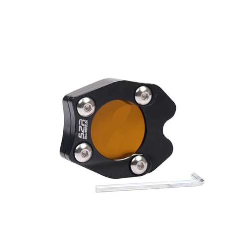 ODRNSMBUI Für Yamaha Xmax 125 250 300 NVX 155 AEROX 155 NVX 155 2015-2019 Motorrad Ständer Verlängerung Pad Verbreitert Basis Zubehör(Gold-A)