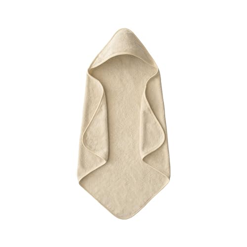 Image of mushie Baby Hooded Towel | Organic Cotton (Fog)
