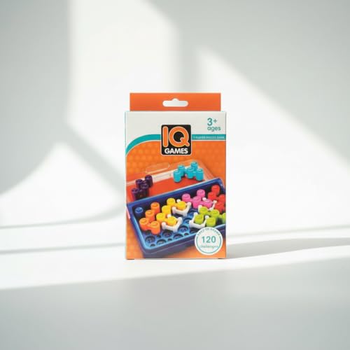 Image of IQ Puzzle Game with 120 Challenges | Travel Brain Teaser Logic Game for Kids 6+ & Adults | Compact Educational Puzzle Toy