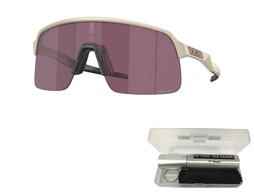 Oakley OO9463 Sunglasses Bundle: OO 9463 SUTRO LITE 946352 Matte Sand/Prizm Road Black Policarbonate Standard and Eyewear Cleaning Kit2