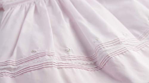 Girls Pink Dress Vintage Baby Clothes Lace Trim 3M 6M 9M2