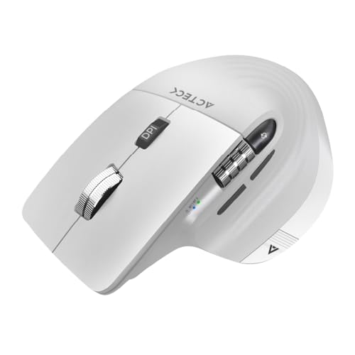 Accesorios De Computadoras, Personal Computer Acteck Mouse Ergonomico VIRTUOS Pro MI780 3000dpi Inalambrico 8 Botones Blanco AC-936194