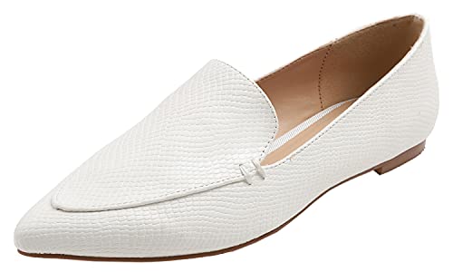 Image of FEVERSOLE Women's Loafer Flat Pointed Fashion Slip On Comfort Driving Office Shoes