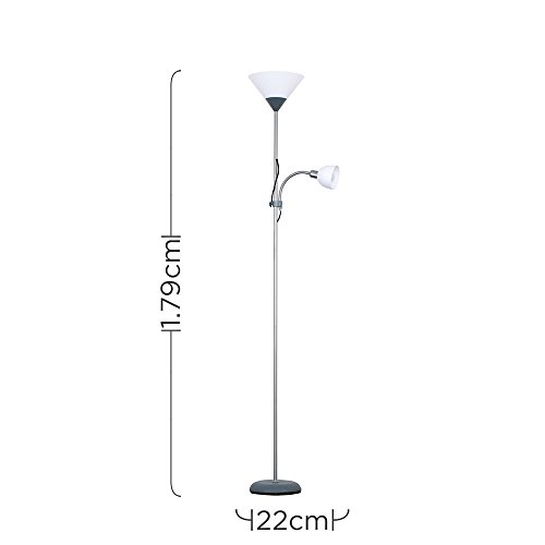 image for MiniSun Modern Metallic Silver 2 Way Mother/Father Parent & Child Upli