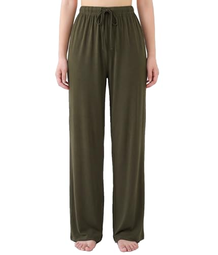 Garmagic Womens Pajama Pants Bamboo Viscose Lounge Sleep Pants PJ Bottoms Sage Green S
