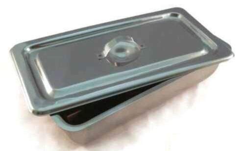 Body Piercing Tools Medical Instruments Tray With Lid 12"x8"x2" Stainless Steel