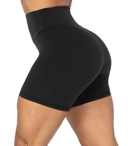 Image of Sunzel No Front Seam High Waist Biker Shorts for Women, Squat Proof Yoga Workout Gym Bike Shorts | 3, 5 Or 8-Inch Inseam, High Waisted, Tummy Control, No Front Seam, Buttery Soft, Compression Fit, Squat Proof