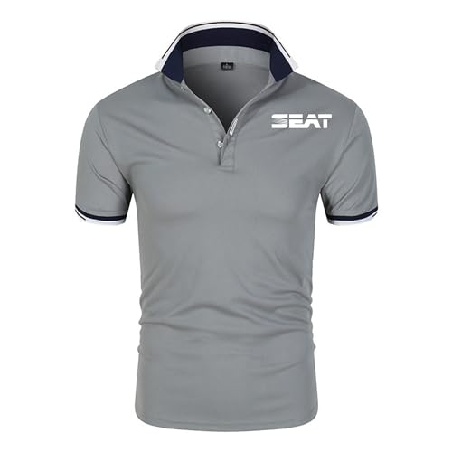 Tee shirt évacuant l'humidité pour le sport et le fitness, polo homme léger en maille grise M