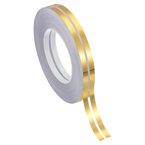 Ruban adhésif polyester doré métallisé PATIKIL 8mm x 50m pour décoration murale