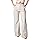 Calça Feminina Pantalona de Couro Legítimo Cintura Alta Paola – Igne Bull | Alfaiataria Premium (BR, Numérico, 42, Regular, Regular, Off White)