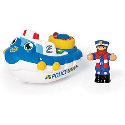 WOW Toys Police Boat Perry with Figure Cover