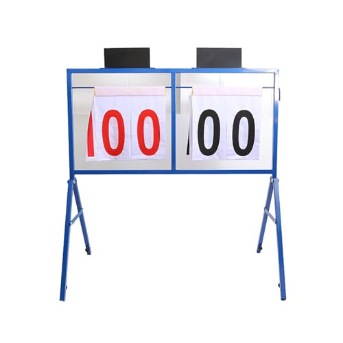 Marcador de baloncesto de pie multifuncional con tarjetas giratorias para fútbol, voleibol y otros deportes, fácil de armar