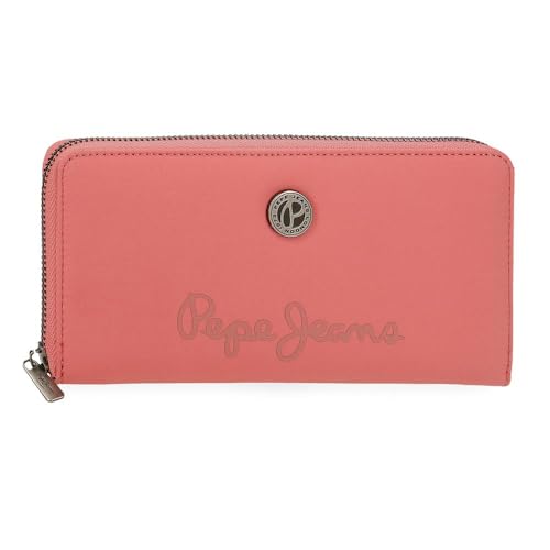 Pepe Jeans Corin Billetero con Tarjetero Rosa 19,5x10x2 cms Poliéster y PU by Joumma Bags