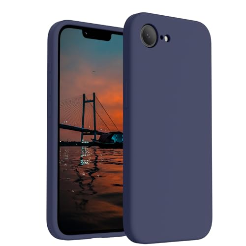 Image of FireNova Magnetic for iPhone 17e Case /iPhone 16e Case, Compatible with MagSafe, [Silicone Camera Protection] Microfiber Lining Phone Case, 6.1 inch, Navy Blue