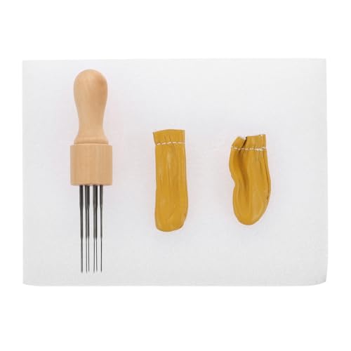 Gogogmee 1Set Knitting Needles with Ergonomic Handle and for Comfortable Stitch Punching for Felt and Needle Felting Crafts Includes Punch Needles Random