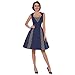 KILLREAL Women's Sexy A-Line Sleeveless Casual Cocktail Vintage Dress with Polka Dot Print Dark Blue XXXXX-Large