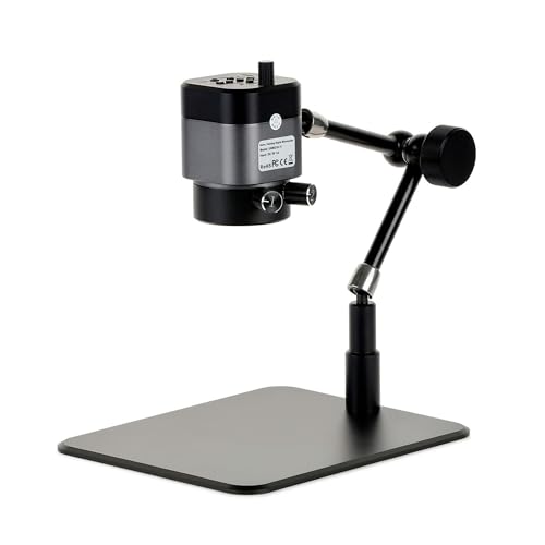 Image of AmScope UHM210 Series 1080p 2.0MP HDMI Digital Microscope on 11 inch Articulating Arm
