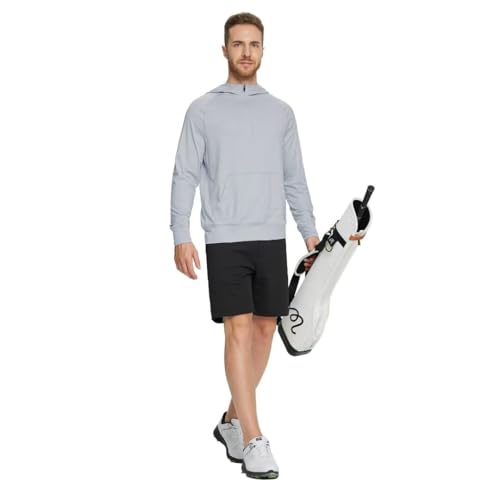 M MAELREG Hoodies For Men Long Sleeve Kangaroo Pocket Lightweight Heather Golf Quarter Zip Mens Sweatshirts Hoodies Pullover3