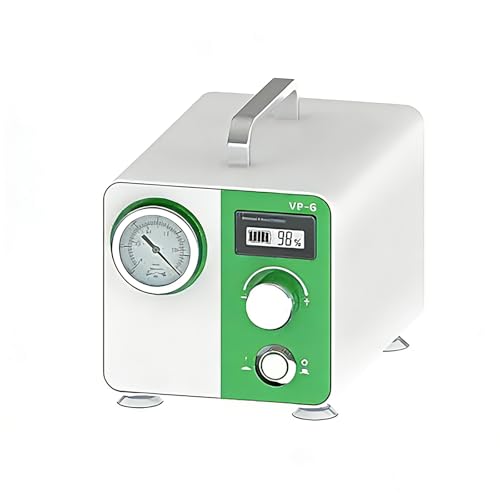 Image of Lab Vacuum Pump, Portable Oilless Vacuum Filtration Pump, 0-12 L /min Flow Rate W /Positive（150 KPa） and Negative（-75 KPa） Pressure (G)