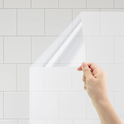 LELE LIFE Clear Contact Paper Peel and Stick 45x300cm, Oil Waterproof Kitchen Backsplash Wallpaper Transparent Wall Protector, Adhesive Removable Cabinet Drawer Shelf Liner
