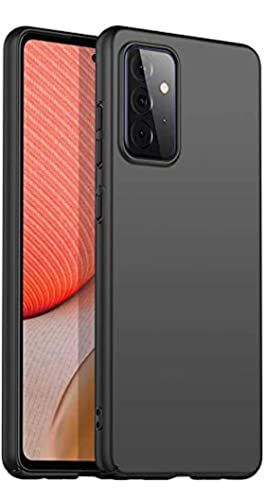 Image of Mobile Back Cover Case for Samsung Galaxy A52 (Silicone Case|CameraProtection|Black SC1510)