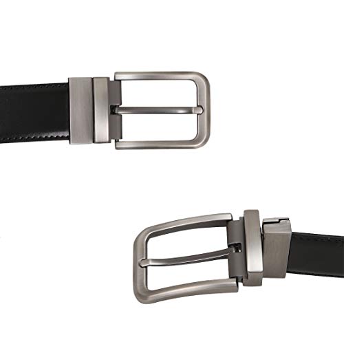 Image of Casual black Leather belt Dress belts jeans belts for men big and tall work belt