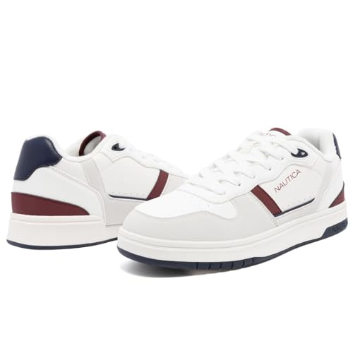 Image of Nautica Men's Casual Lace-Up Sneakers - Classic Low-Top Tennis Fashion Sneakers