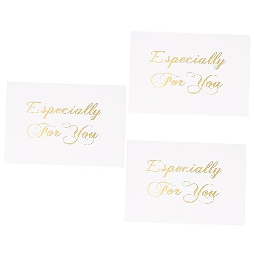 NUOBESTY 150piezas Tarjetas De Agradecimiento Mini Doradas Relieve Para Bodas y Fiestas Tarjetas De Felicitación Personalizadas Especialmente Para Ti