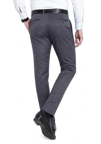 Image of Formal Pants for Men Office Wear - Premium Slim Fit Formal Trouser for Men, College Pant for Boys, Gents Bottom Formal wear for Office Meeting, Party, Gathering, Wedding
