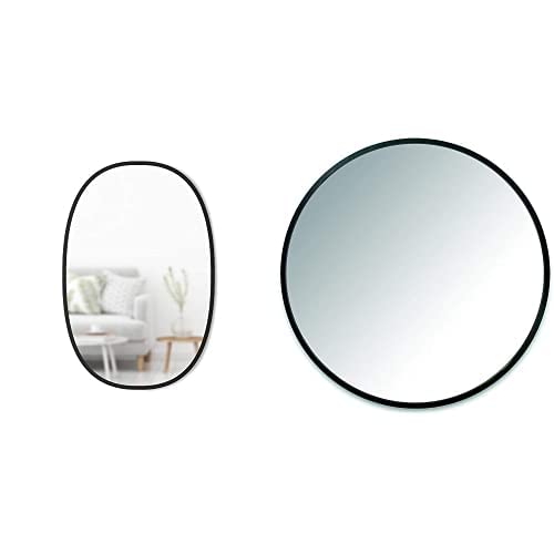 UMBRA 1006044040 HUB OVAL WALL MIRROR 24 X 36INCH BLACK & 1008243040
