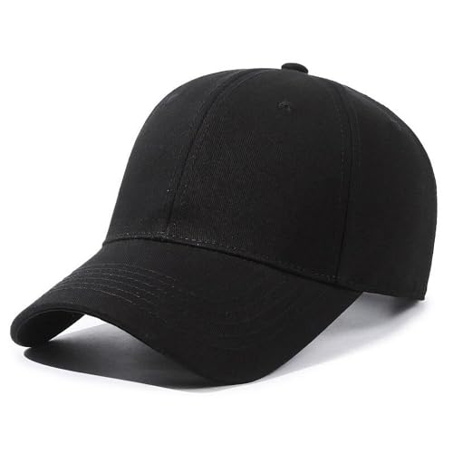 GoodTool Classic Baseball Cap for Men & Women Cotton Adjustable Casual Cap with Wide Brim Sun Protection Hat for Outdoor and Travel (Black)