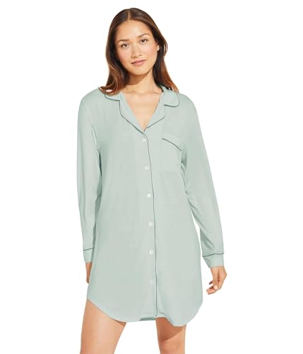 Image of Eberjey Womens Gisele TENCEL Modal Sleepshirt Surf Spray /Agave X-Large