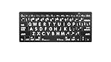 LogicKeyboard Large Print White Characters on Black Keys Bluetooth Mini Keyboard For Apple iPad and iPhone - Tablet not Included #LK-KB-LPWB-BTON - Black
