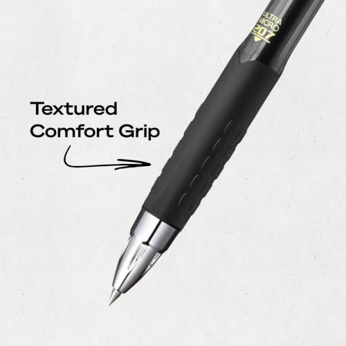 Image of uniball 207 Gel Pens, Black Ink, 0.38mm Ultra Micro Point, Retractable, 12 Count, Smooth Writing, Fraud-Resistant, uni Super Ink