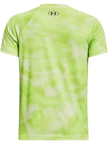 Under Armour Boys' Tech Big Logo Lime Surge Whire Printed Short-Sleeve T-Shirt (370) Lime Surge / / White X-Large XL2