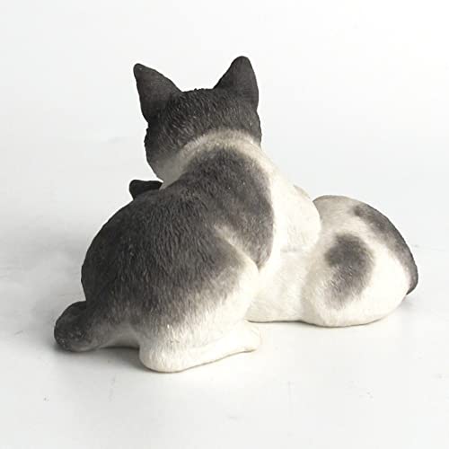 Figurine en polyrésine chatons endormis, statuette chat de collection miniature 9cm - 7