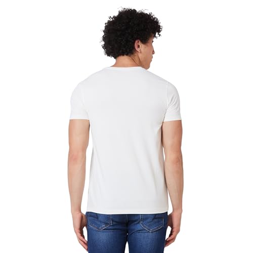Image of Spykar Men's Slim Fit Round Neck Half Sleeve Solid Casual T-Shirt