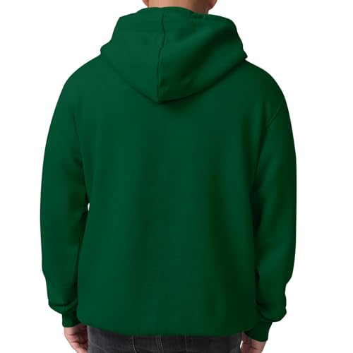 lcyhony Big And Tall Hoodies for Men Trendy Fleece Pullover with Pocket Relaxed Fit Solid Color Drawstring Hooded Sweatshirt4