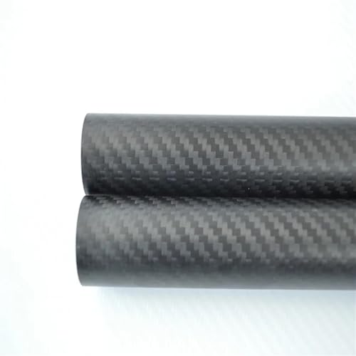 1-2pcs 3K Carbon Fiber Tube OD 60mm 60x56 60x57 Roll Wrapped Length 500mm Matt Twill Kite/RC Airplane/Drone Accessories Carbon Fiber Square Tube(1pcs 60x57)