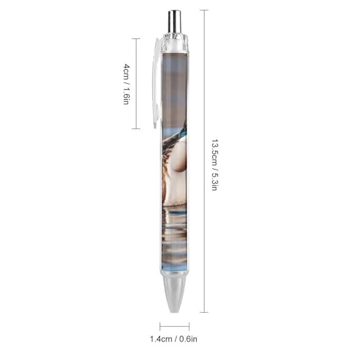 Stylos à bille rétractables colvert, lot de 4 à encre noire et pointe moyenne - 2