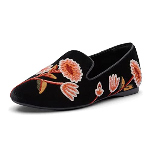 FYS Women Comfortable Slip On Loafers Round Toe Ballet Flats Walking Casual Driving Office Wide Dressy Shoes Size 4-15 US