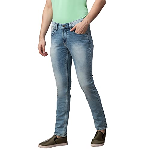 Image of Spykar Men's Mid Rise Super Skinny Fit Jeans