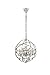 Elegant Lighting 1130D17PN-SS/RC Geneva - Four Light Pendant, Polished Nickel Finish with Royal Cut Silver Shade Crystal