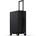 LEVEL8 Maletas de Viaje Cabina Rígida 4 Ruedas Trolley 54 cm 100% PC Maleta Mediana con Diseño de Textura de Microdiamante Equipaje de Mano con Cerradura TSA, 54.5x37x23.5cm, 41.1L, Negro