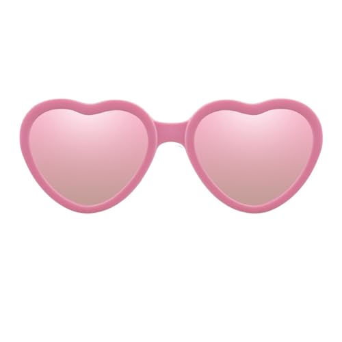 Baby Heart Polarized Sunglasses Toddler Flexible Bendable Sunglasses with Strap Adjustable Age 0-24 Months2