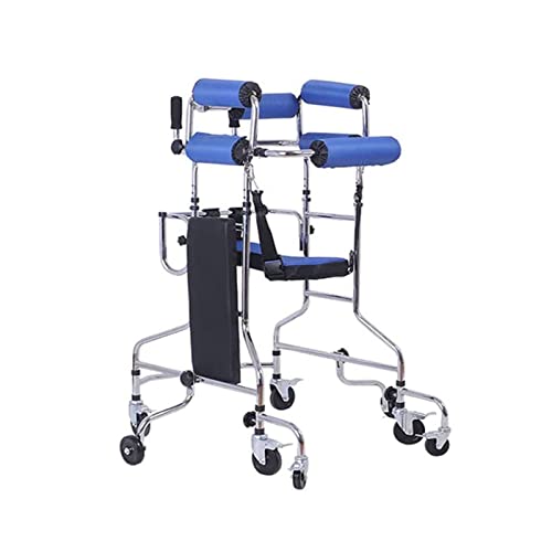 モビリティウォーカー、シートクッションとブレーキ付きスタンディングウォーカー、滑り止めハンドル、スタンディングウォーカーフレームローラーウォーカー、8つの車輪付き高さ幅調整可能(